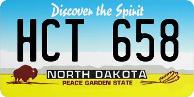 ND license plate HCT658