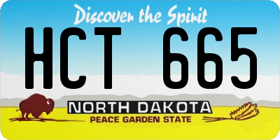 ND license plate HCT665