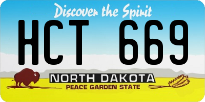 ND license plate HCT669