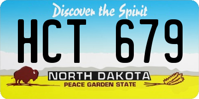 ND license plate HCT679