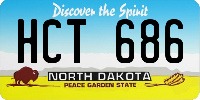 ND license plate HCT686