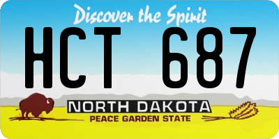ND license plate HCT687