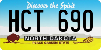 ND license plate HCT690