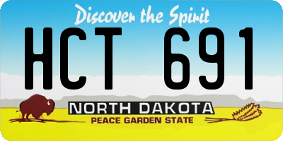 ND license plate HCT691