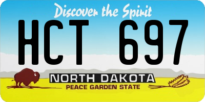ND license plate HCT697