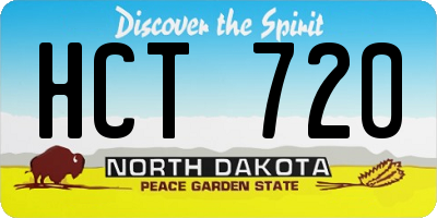 ND license plate HCT720