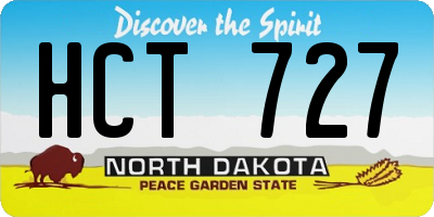 ND license plate HCT727