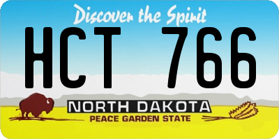 ND license plate HCT766