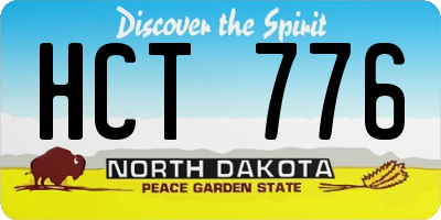 ND license plate HCT776