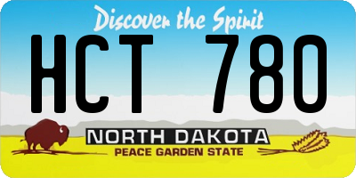ND license plate HCT780