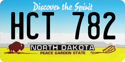 ND license plate HCT782