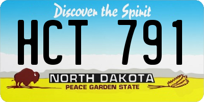 ND license plate HCT791