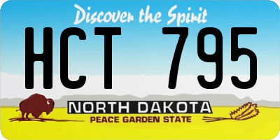 ND license plate HCT795