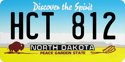 ND license plate HCT812