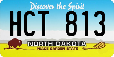 ND license plate HCT813