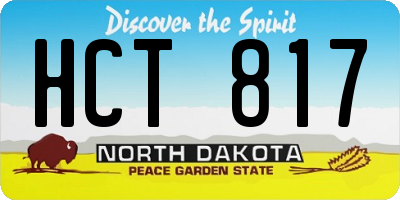 ND license plate HCT817