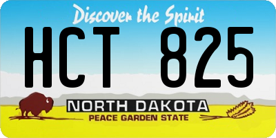 ND license plate HCT825