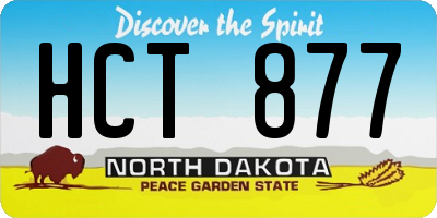 ND license plate HCT877