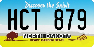 ND license plate HCT879
