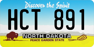 ND license plate HCT891