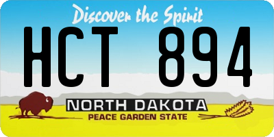 ND license plate HCT894