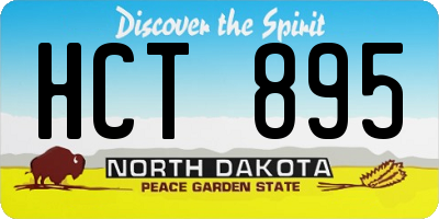 ND license plate HCT895