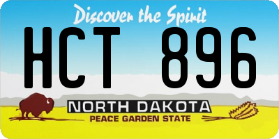 ND license plate HCT896