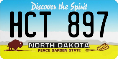 ND license plate HCT897