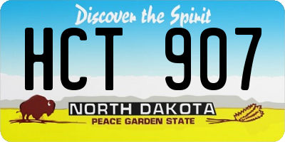ND license plate HCT907