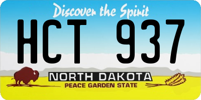ND license plate HCT937