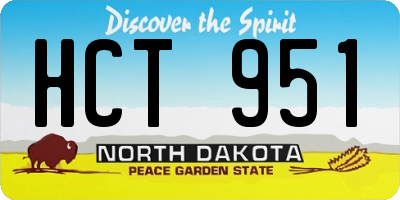 ND license plate HCT951