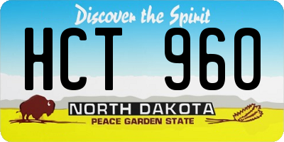 ND license plate HCT960