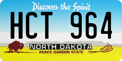 ND license plate HCT964