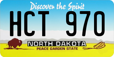 ND license plate HCT970