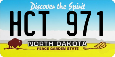 ND license plate HCT971
