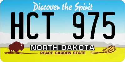 ND license plate HCT975