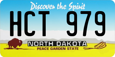 ND license plate HCT979