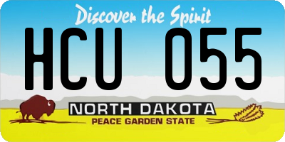 ND license plate HCU055