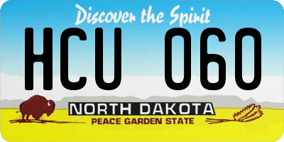 ND license plate HCU060