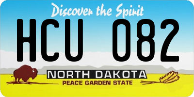 ND license plate HCU082