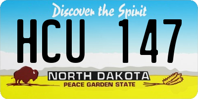ND license plate HCU147