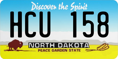 ND license plate HCU158