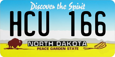 ND license plate HCU166
