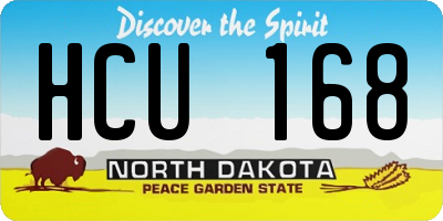 ND license plate HCU168