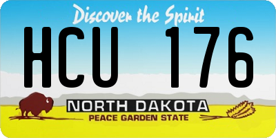 ND license plate HCU176