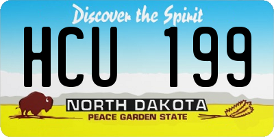 ND license plate HCU199