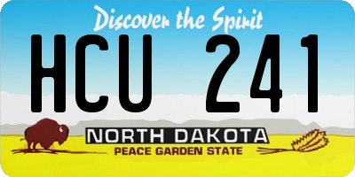 ND license plate HCU241