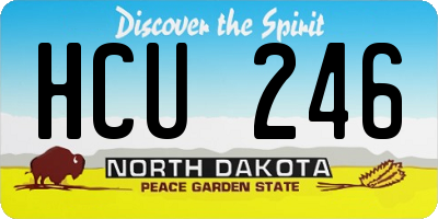 ND license plate HCU246