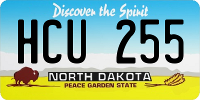 ND license plate HCU255