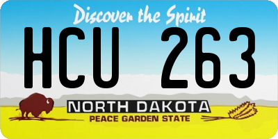 ND license plate HCU263